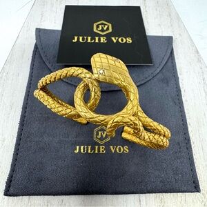 JULIE VOS 24K gold plated serpent cuff, NWOT